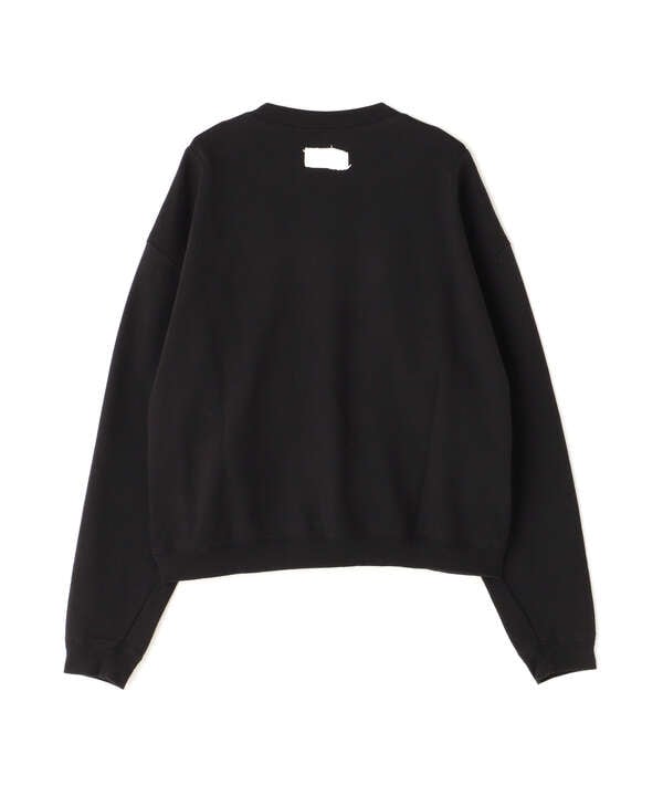 BLR BLUER/ビーエルアール ブラー/RAW - CUT NECK DETAILED SWEAT SHIRT