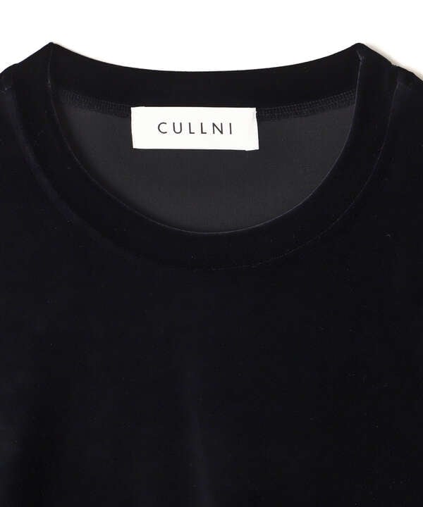 CULLNI/クルニ/CULLNI LOGO EMBROIDERY STRETCH VELOUR PULLOVER