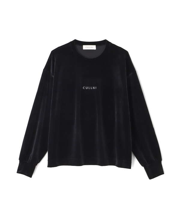 CULLNI/クルニ/CULLNI LOGO EMBROIDERY STRETCH VELOUR PULLOVER