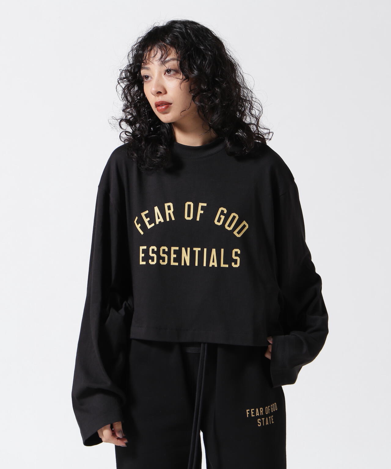 Fear of God ESSENTIALS/FOG エッセンシャルズ/【WOMENS】TRI-BLEND CROPPED L/S TEE | LHP  ( エルエイチピー ) | US ONLINE STORE（US オンラインストア）