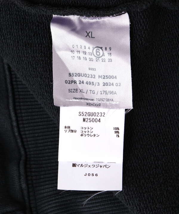 MM6 MaisonMargiela/エムエムシックス メゾンマルジェラ/TAG SWEATSHIRT