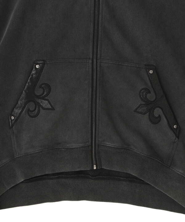 SUPPLIER/サプライヤー/Fleur Leather Patch Zip Hoodie