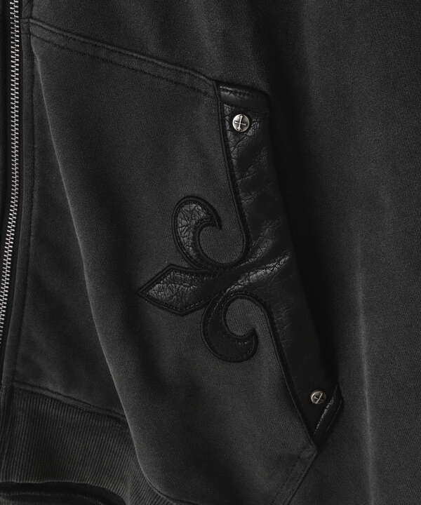 SUPPLIER/サプライヤー/Fleur Leather Patch Zip Hoodie