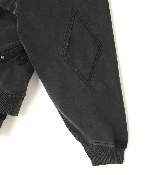 SUPPLIER/サプライヤー/Fleur Leather Patch Zip Hoodie