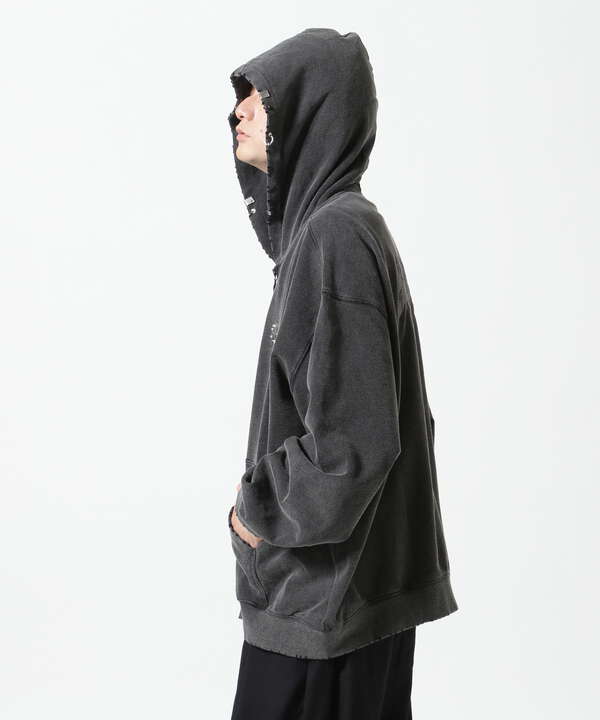 SUPPLIER/サプライヤー/Vintage Wash Pierced Zip Hoodie