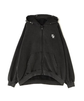 SUPPLIER/サプライヤー/Vintage Wash Pierced Zip Hoodie