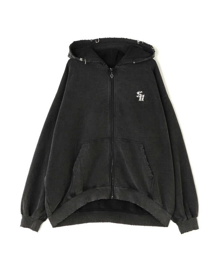 SUPPLIER/サプライヤー/Vintage Wash Pierced Zip Hoodie