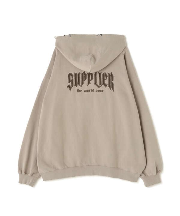 SUPPLIER/サプライヤー/Vintage Wash Pierced Zip Hoodie