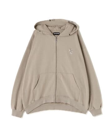 SUPPLIER/サプライヤー/Vintage Wash Pierced Zip Hoodie