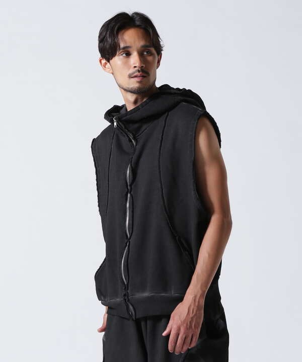 WHITELAND/ホワイトランド/ZIP UP HOODED VEST