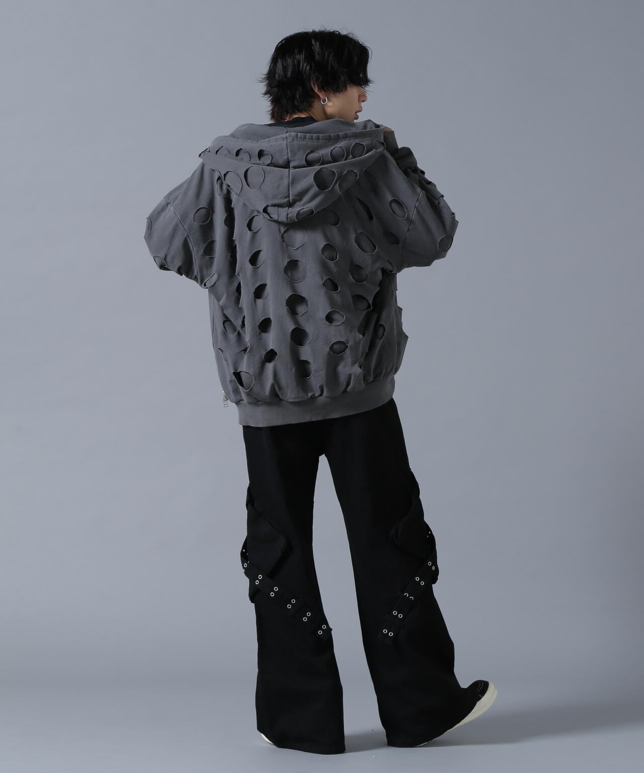 DankeSchon/ダンケシェーン/PIGMENT DOT PIERCED SWEAT HOODIE