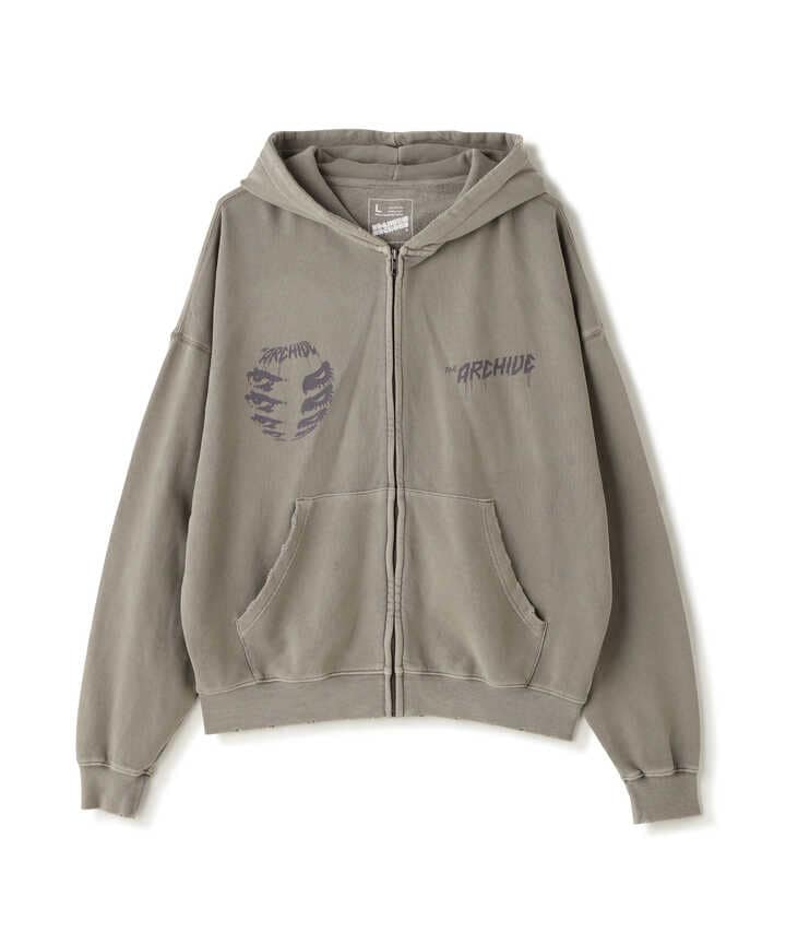 DankeSchon/ダンケシェーン/PIGMENT SWEAT ZIP HOODIE EYES