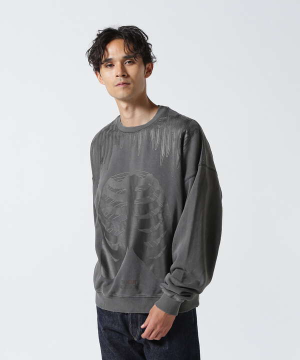 DankeSchon/ダンケシェーン/PIGMENT SWEAT CREWNECK BORN