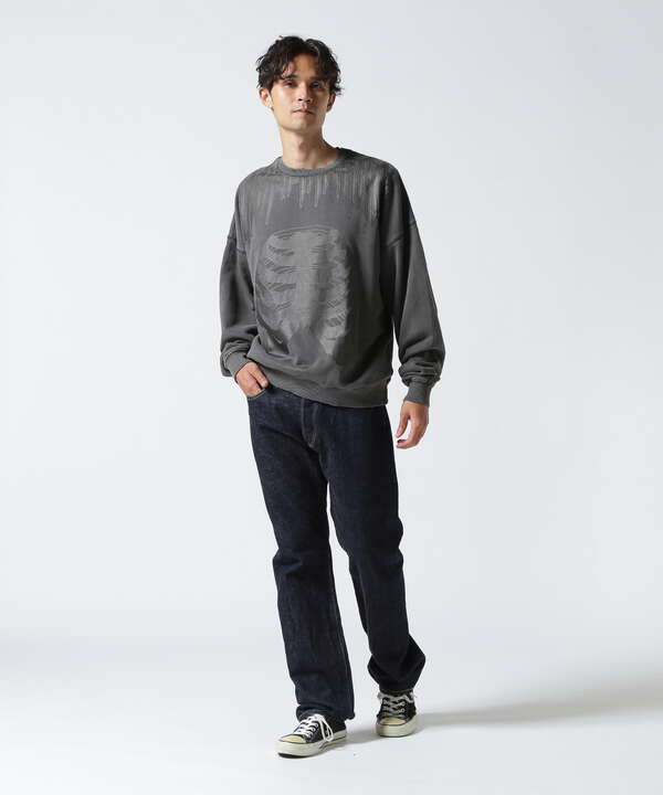 DankeSchon/ダンケシェーン/PIGMENT SWEAT CREWNECK BORN