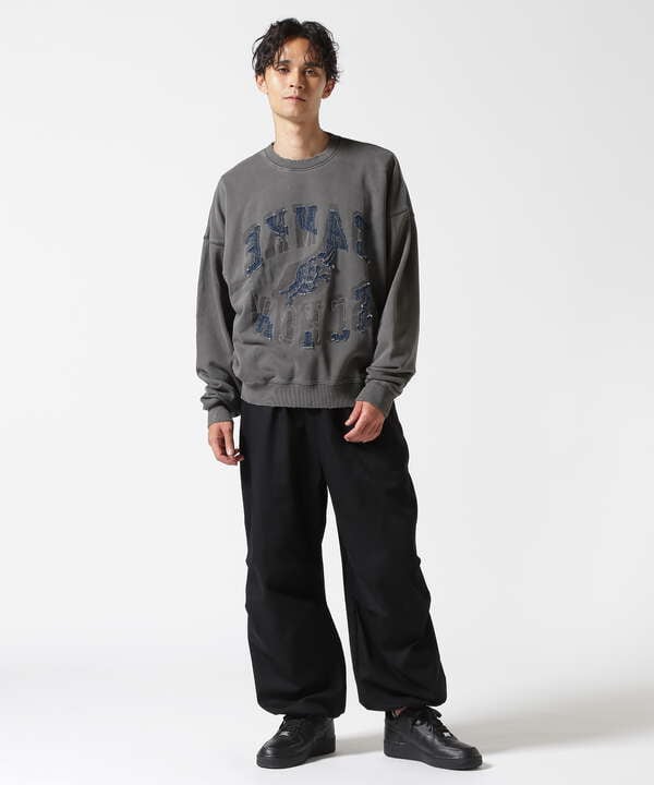 DankeSchon/ダンケシェーン/PIGMENT SWEAT CREWNECK LOGO