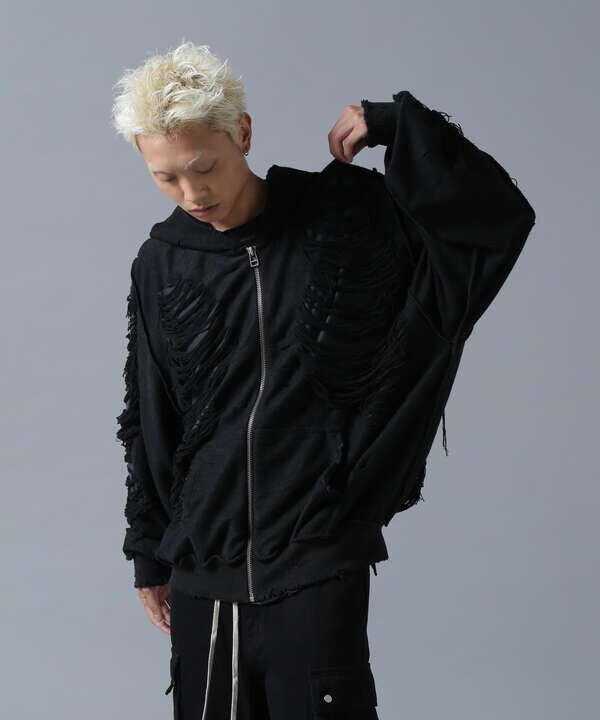 DankeSchon/ダンケシェーン/INSIDEOUT OPAL SWEAT ZIP HOODIE