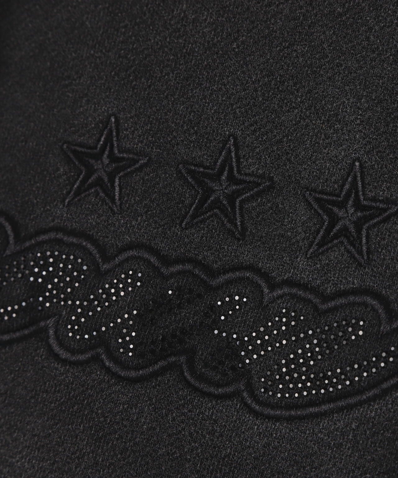 UNKNOWN LONDON/アンノウンロンドン/SCRIPT LOGO RHINESTONE HOODIE