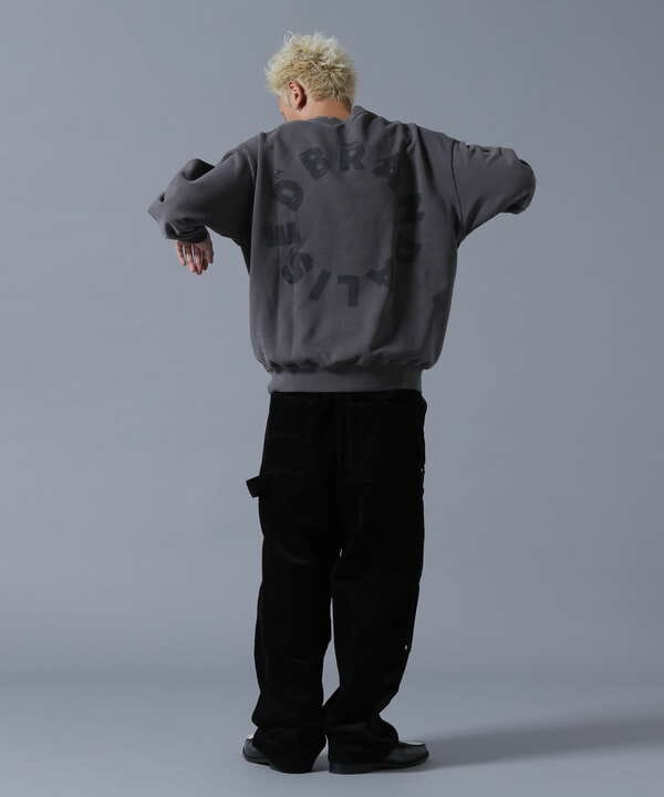 DankeSchon×BRANDALISED/ダンケシェーン×ブランダライズド/SWEAT CREWNECK FLOWER BOMBER