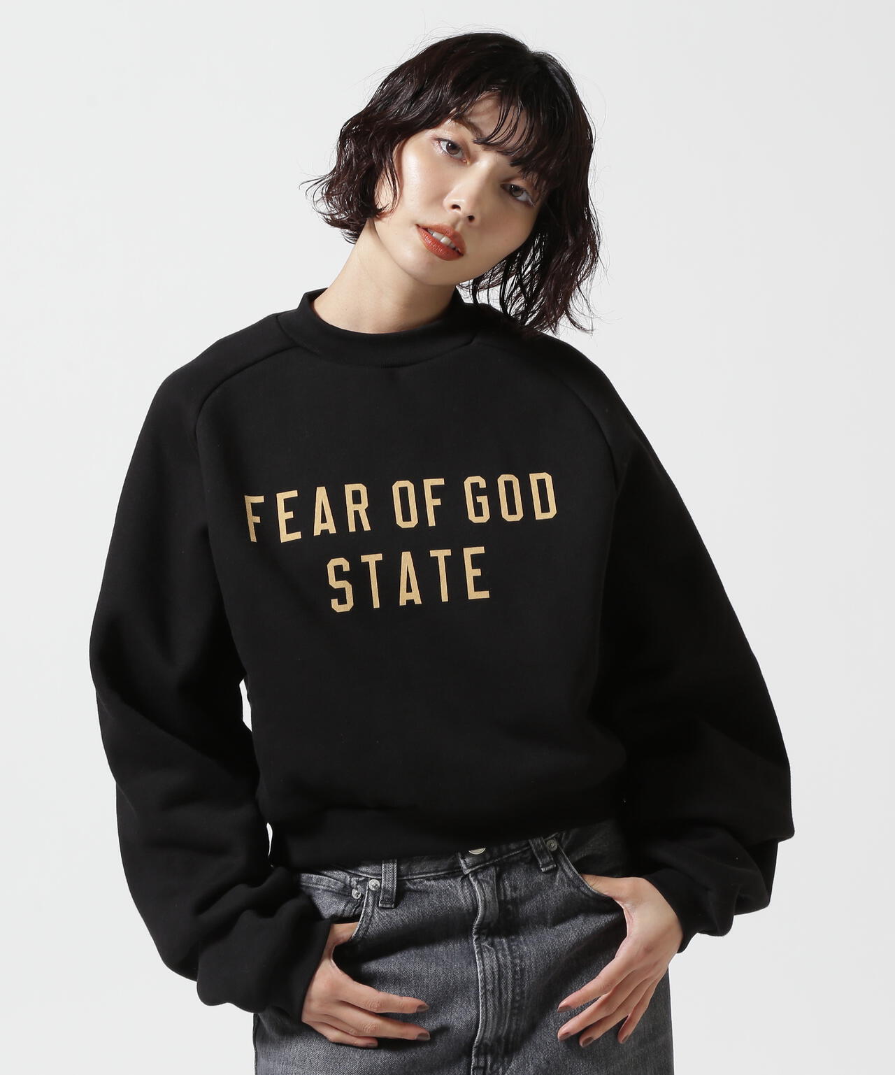 Fear of God ESSENTIALS/FOG エッセンシャルズ/【WOMENS】FLEECE CROPED CREWNECK | LHP (  エルエイチピー ) | US ONLINE STORE（US オンラインストア）