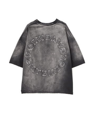 DankeSchon/ダンケシェーン/PIGMENT SPRAYING CIRCLE S/S TEE/半袖Tシャツ