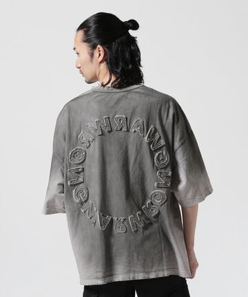 DankeSchon/ダンケシェーン/PIGMENT SPRAYING CIRCLE S/S TEE/半袖Tシャツ