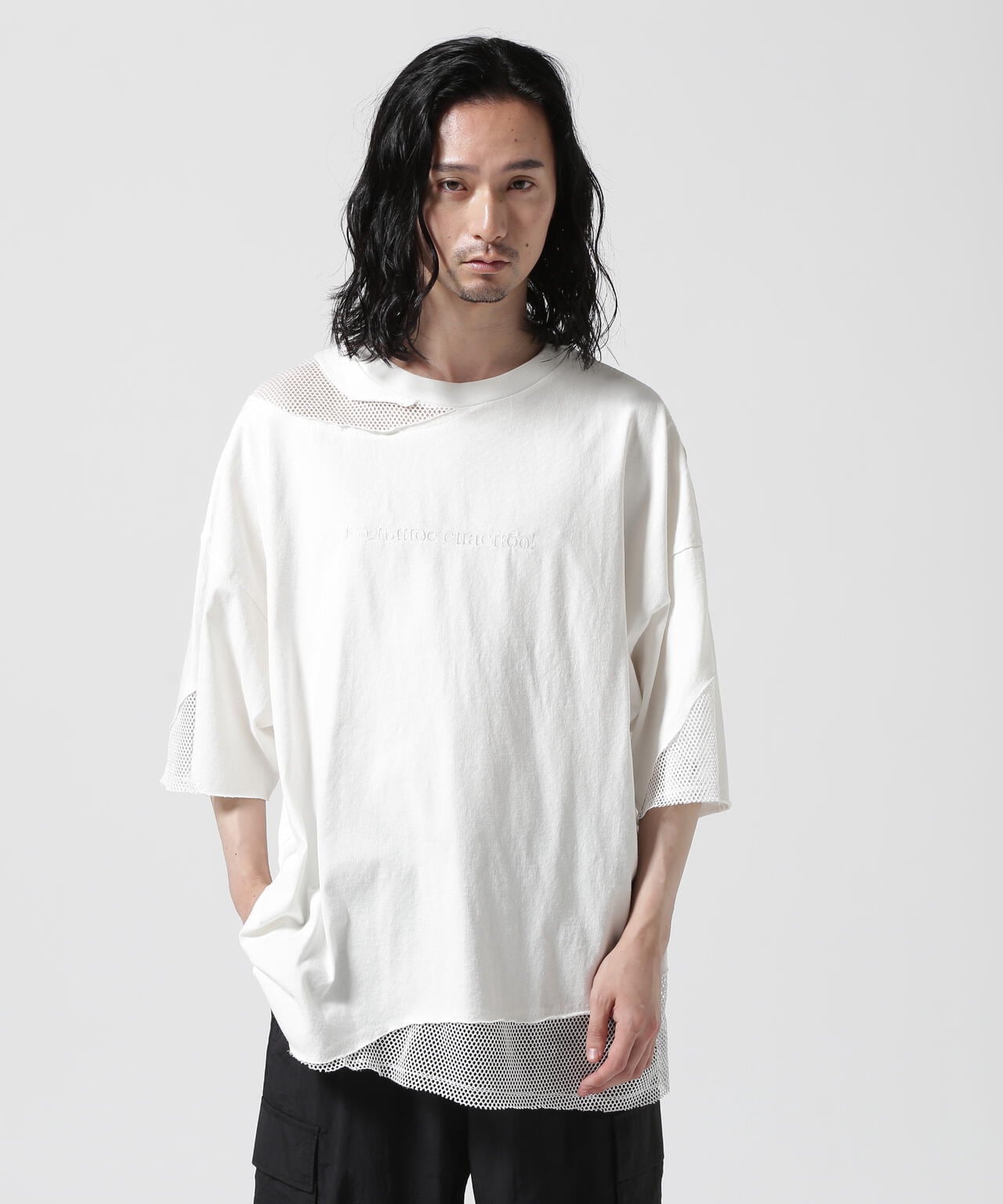 DankeSchon/ダンケシェーン/MESH DAMEGE SS TEE/ダメージ半袖Tシャツ