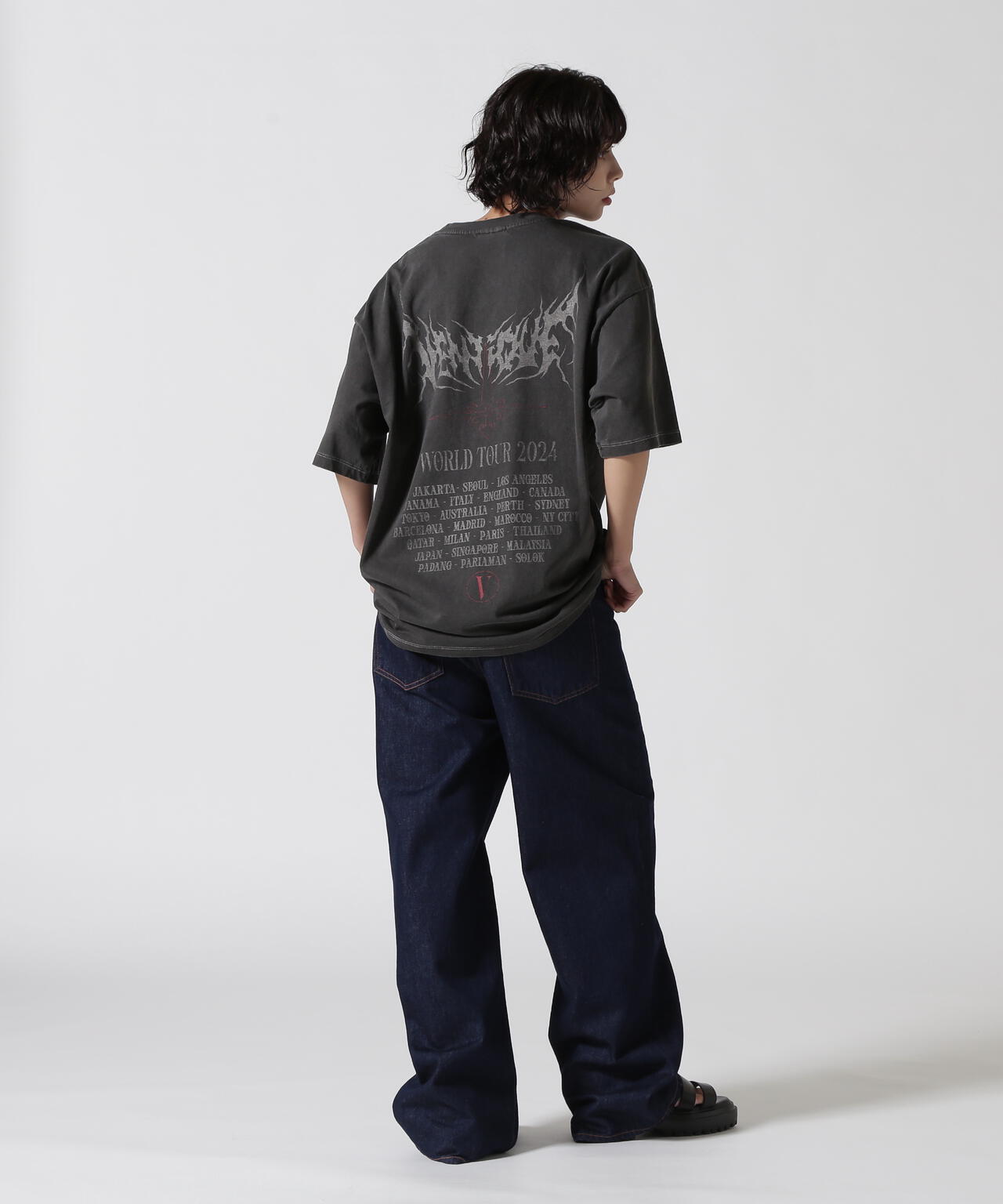VETEMENTS】タイウエストチェック柄シャツワンピ （割繊シャツ