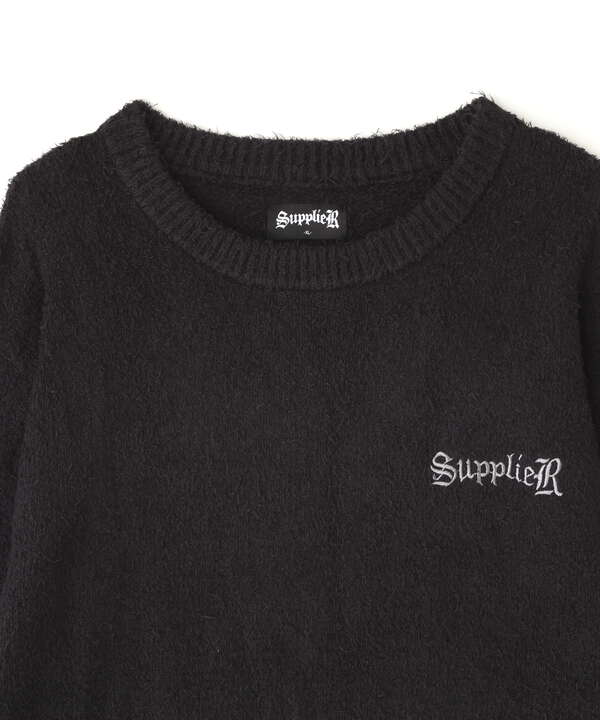 SUPPLIER/サプライヤー/Glitter Cross Shaggy Knit