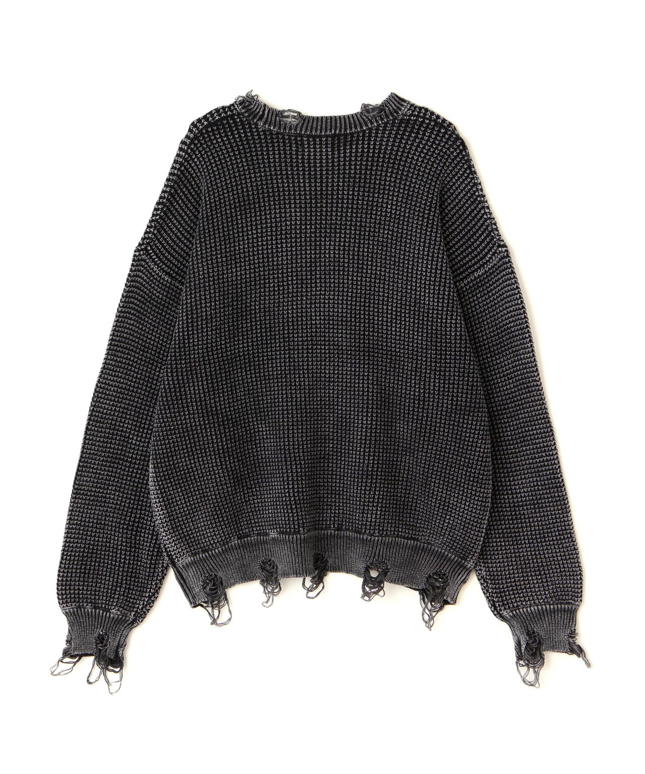 【WEB&DEPOT限定】Dankeschon/ダンケシェーン/PIGMENT STONEWASH DAMAGE AZE CREWNECK