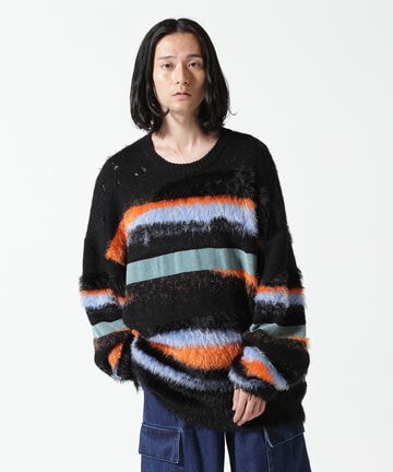 WHITELAND/ホワイトランド/MULTI BORDER KNIT