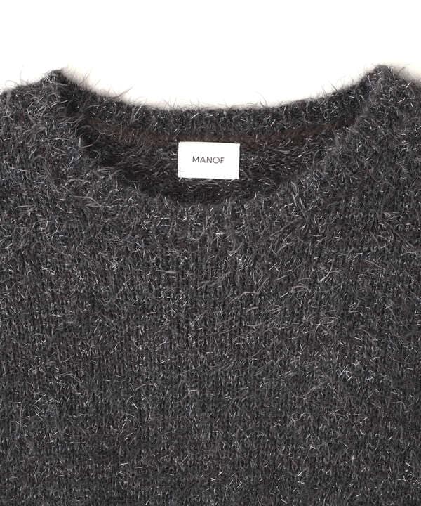 MANOF/マノフ/SHAGGY LAME KNIT TOPS