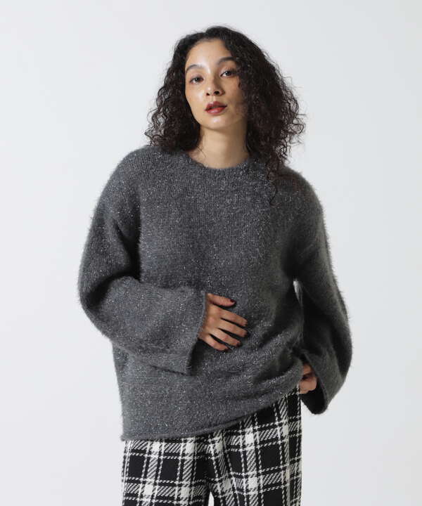 MANOF/マノフ/SHAGGY LAME KNIT TOPS