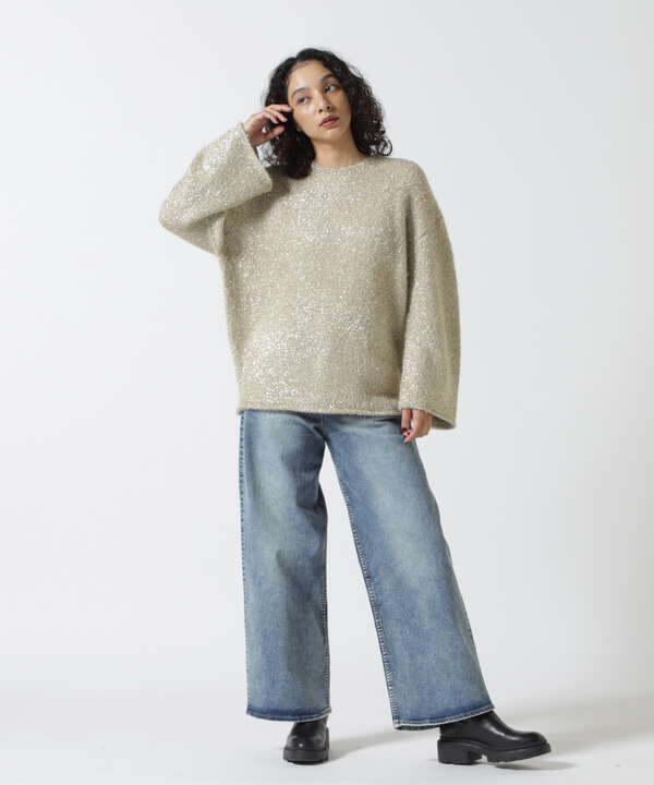 MANOF/マノフ/SHAGGY LAME KNIT TOPS