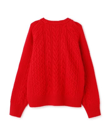 MANOF/マノフ/SHOULDER TUCK CABLE KNIT