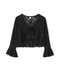 NOFFICIALNOFFICE/ノーフィシャルノフィス/ROSE LACE FRILL CARDIGAN BLACK