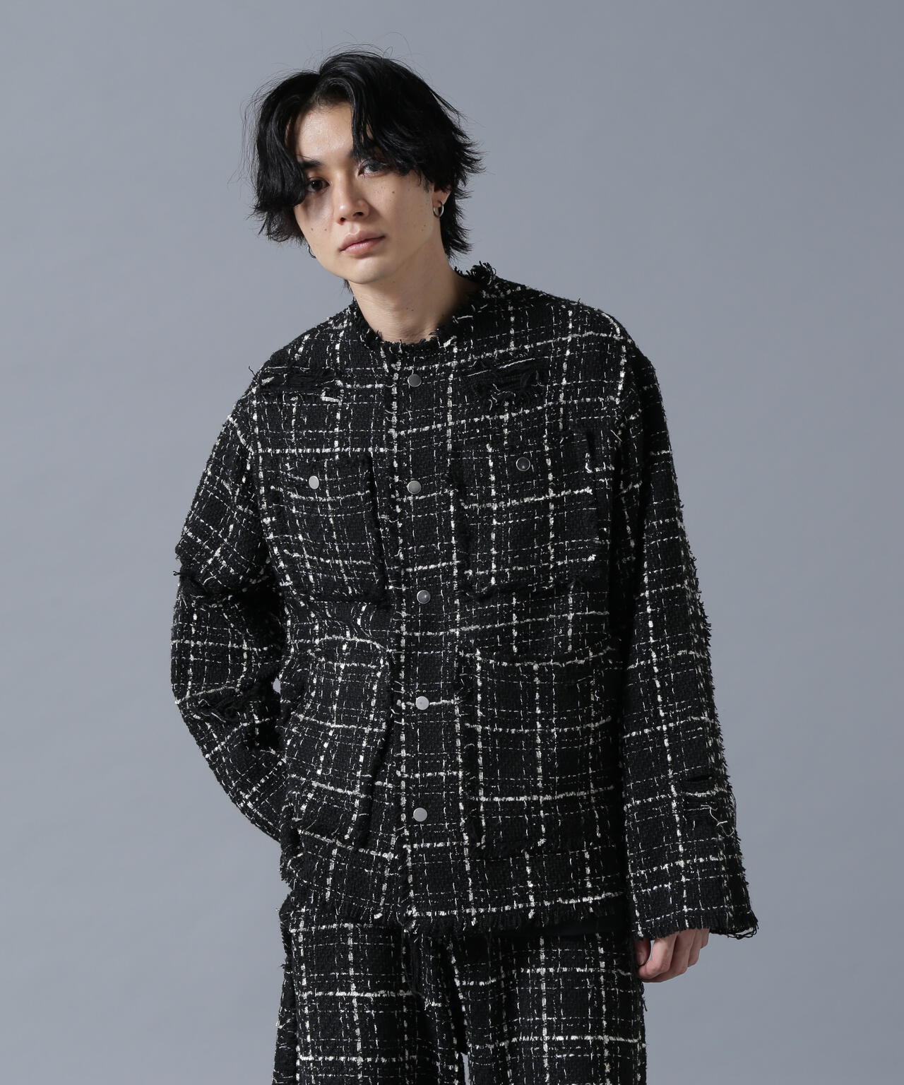 DankeSchon/ダンケシェーン/DAMAGE TWEED JACKET