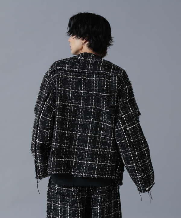 DankeSchon/ダンケシェーン/DAMAGE TWEED JACKET