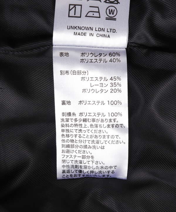 UNKNOWNLONDON/アンノウンロンドン/LEATHER TRACK JACKET