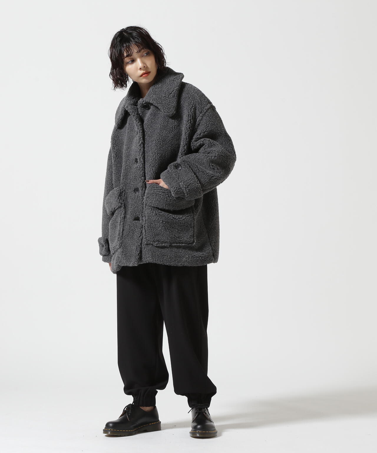 CLANE/クラネ/RIDGE POCKET BOA OVER COAT