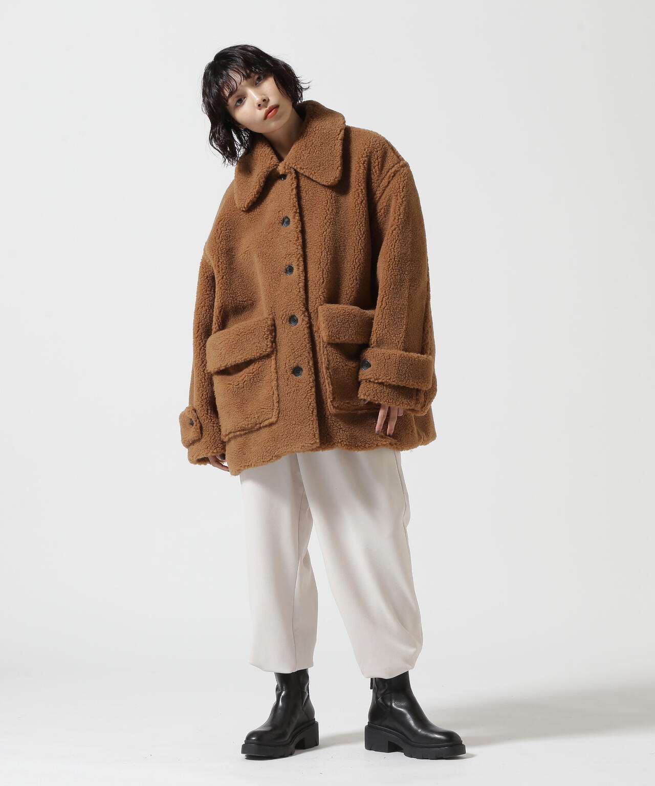 CLANE/クラネ/RIDGE POCKET BOA OVER COAT