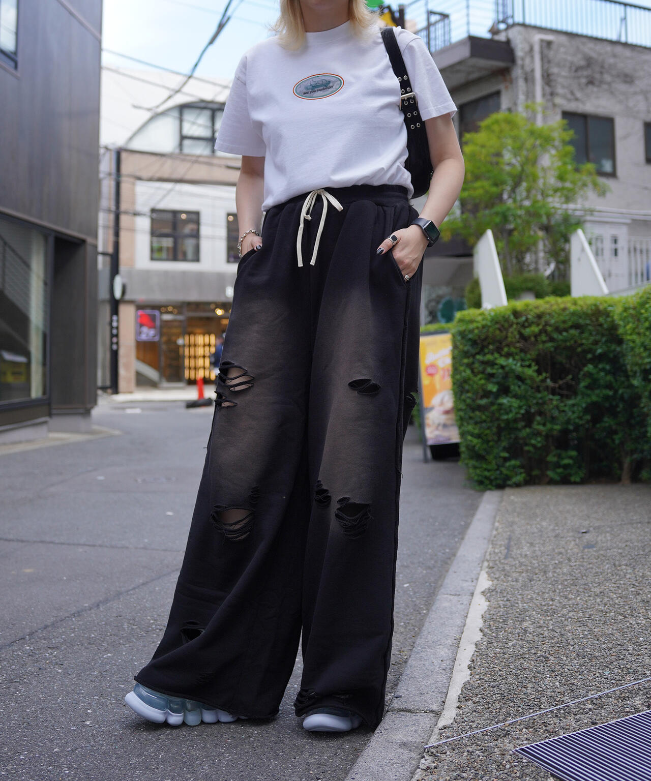 【WEB&DEPOT限定】DankeSchon/DAMEGE SWEAT WIDE PANTS