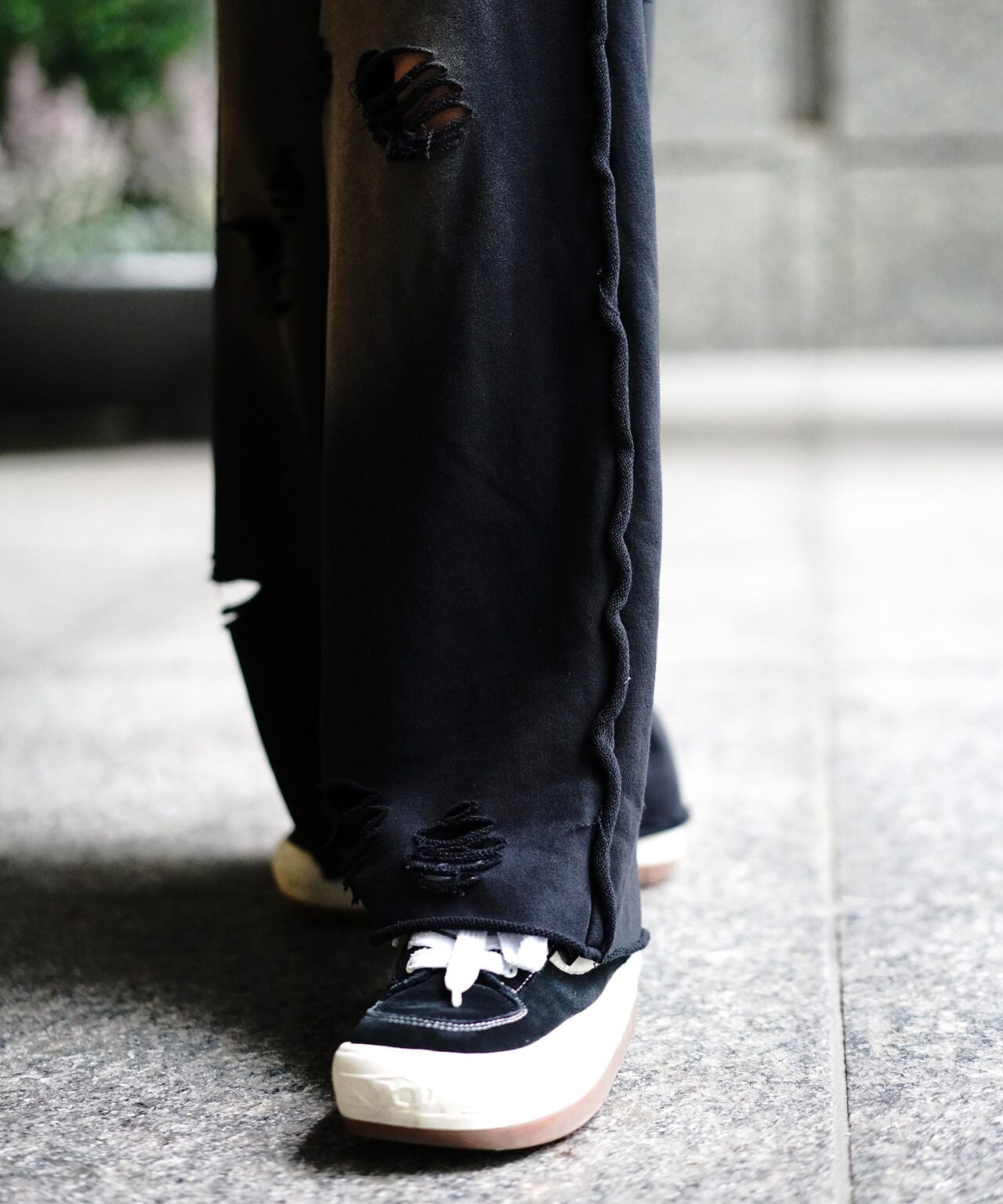 【WEB&DEPOT限定】DankeSchon/DAMEGE SWEAT WIDE PANTS