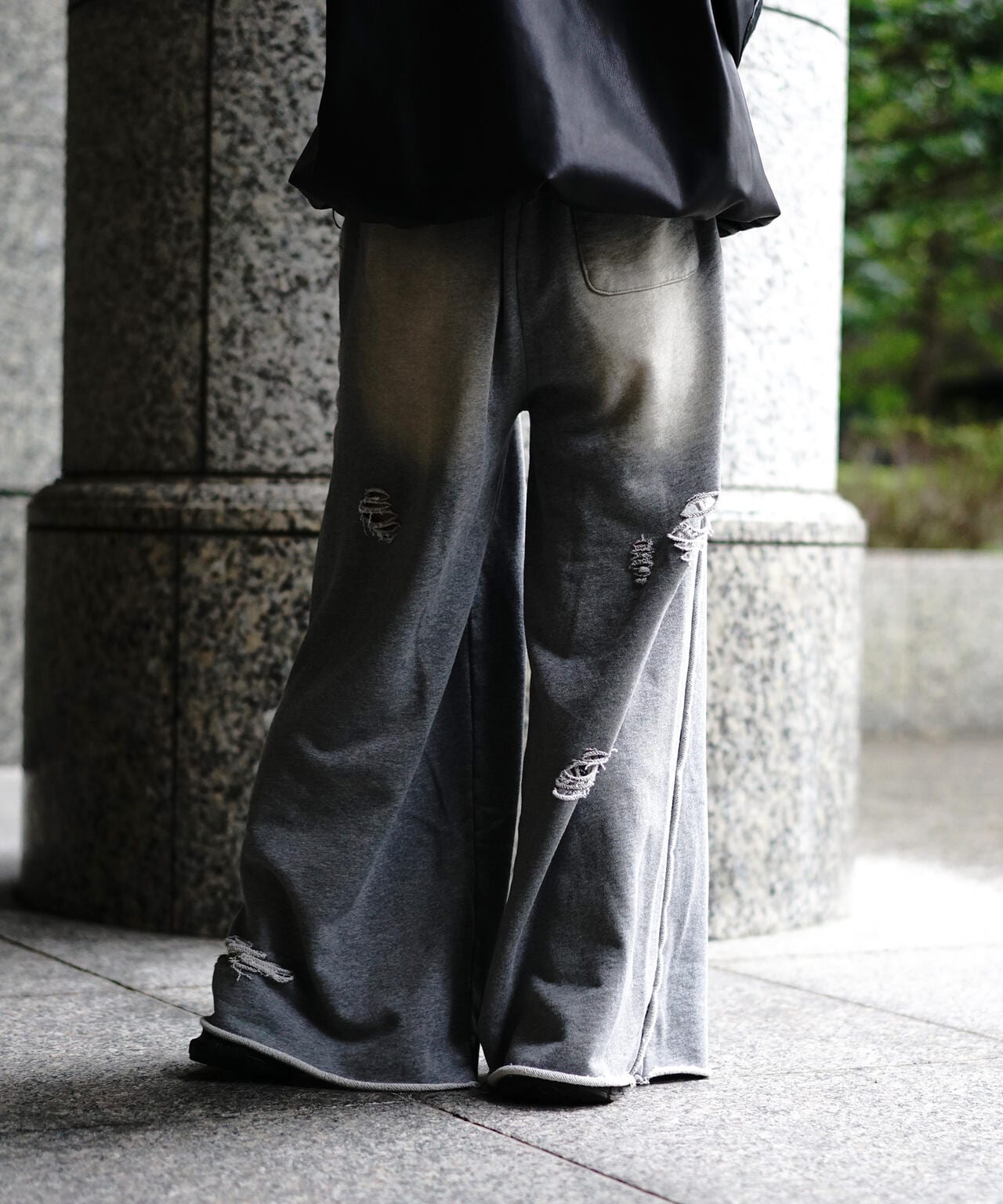 【WEB&DEPOT限定】DankeSchon/DAMEGE SWEAT WIDE PANTS