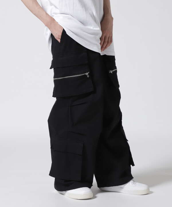 【WEB&DEPOT限定】DankeSchon/ダンケシェーン/STRETCH TWILL ZIP W-POCKET WIDE PANTS