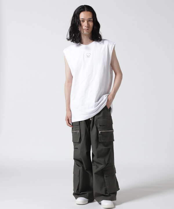 【WEB&DEPOT限定】DankeSchon/ダンケシェーン/STRETCH TWILL ZIP W-POCKET WIDE PANTS