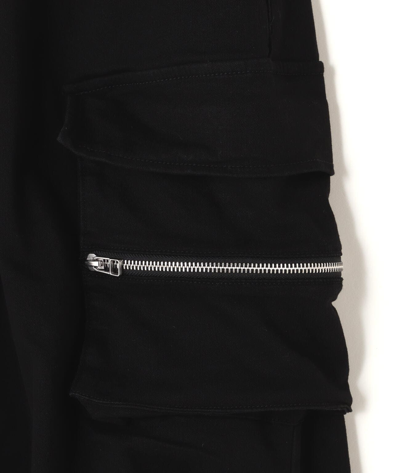 DankeSchon/ダンケシェーン/PREMIUM SUPER STRETCH TC BLACK WIDE ZIP POCKET PANT