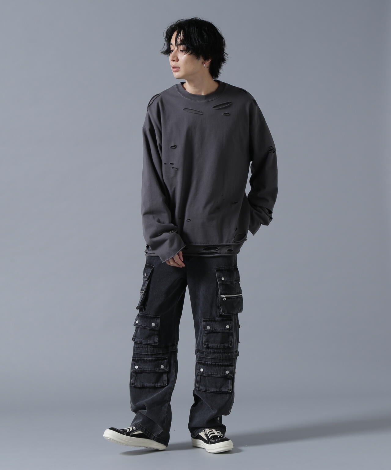 DankeSchon/ダンケシェーン/11oz DENIM HOOK SNAP POCKET CARGO PANTS