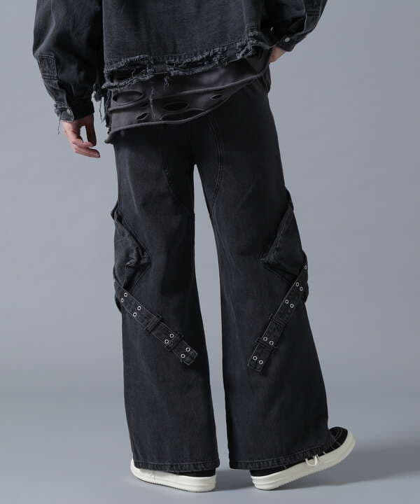 DankeSchon/ダンケシェーン/11ozD ZIP POCKET FLARE CARGO PANTS