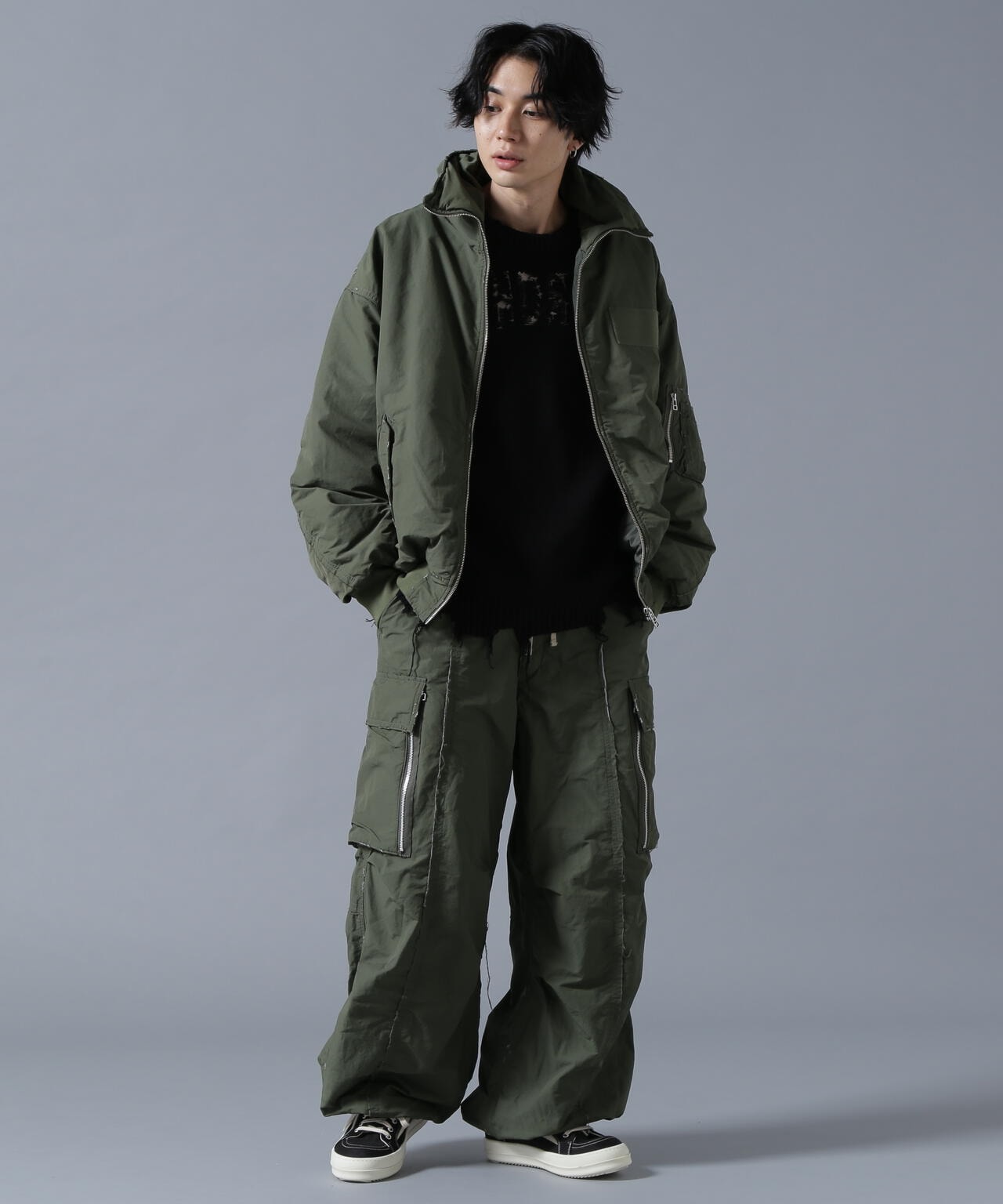 DankeSchon/ダンケシェーン/BONDING BAGGY CARGO PANTS