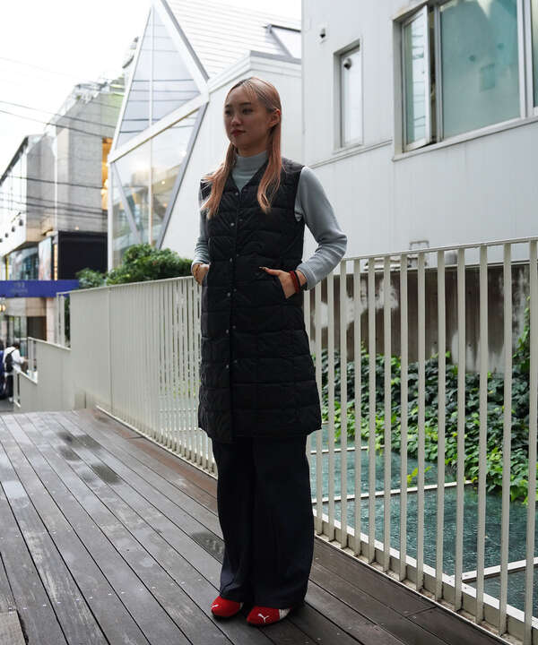 TAION/タイオン/【WOMENS】V NECK LONG DOWN VEST